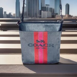 Coach Horse And Carriage Jacquard Kitt Mini Crossbody